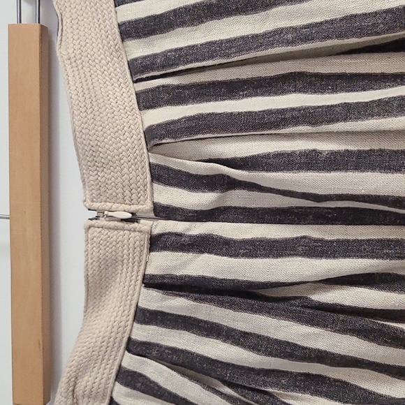 NWOT Loft Striped Linen Skirt w Braided Waist Detail - Picture 6 of 6